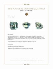 1.10 Ct. Bluish Green Sapphire from Madagascar Appraisal