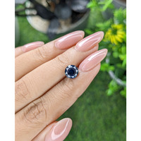 2.07 Ct. Greenish Blue Sapphire from Madagascar Life Style