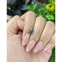 1.05 Ct. Greenish Blue Sapphire from Madagascar Life Style