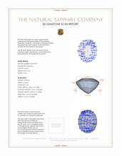 0.25 Ct. Purple Sapphire from Ceylon (Sri Lanka) 3 D Scan Report