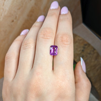 3.59 Ct. Pinkish Purple Sapphire from Madagascar Life Style