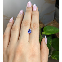 2.27 Ct. Bluish Purple Sapphire from Madagascar Life Style