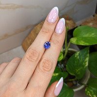2.27 Ct. Bluish Purple Sapphire from Madagascar Life Style