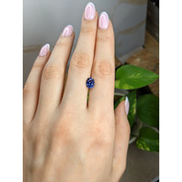2.06 Ct. Purplish Blue Sapphire from Madagascar Life Style