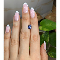 2.06 Ct. Purplish Blue Sapphire from Madagascar Life Style