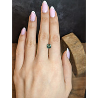 2.07 Ct. Yellowish Green Sapphire from Madagascar Life Style