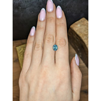 2.62 Ct. Bluish Green Sapphire from Madagascar Life Style