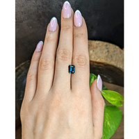 2.53 Ct. Greenish Blue Sapphire from Madagascar Life Style