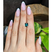 2.53 Ct. Greenish Blue Sapphire from Madagascar Life Style