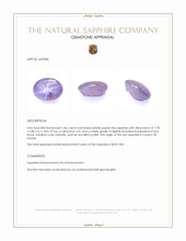 1.86 Ct. Pinkish Purple Star Sapphire from Ceylon (Sri Lanka) Appraisal