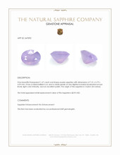 1.47 Ct. Purple Sapphire from Ceylon (Sri Lanka) Appraisal