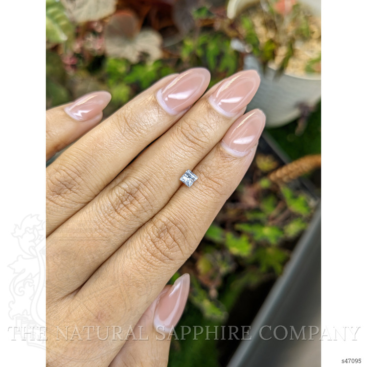 0.48 Ct. White Sapphire from Ceylon (Sri Lanka)