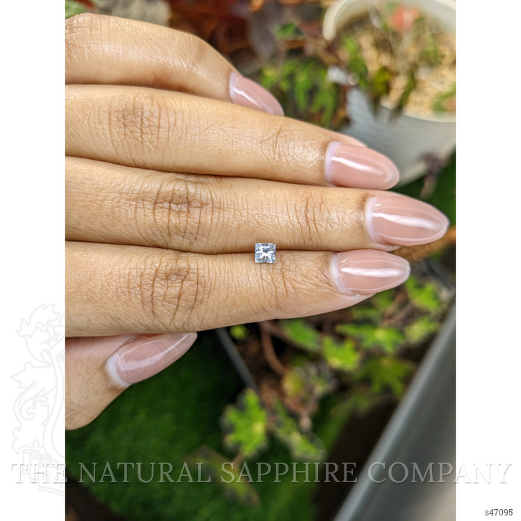 0.48 Ct. White Sapphire from Ceylon (Sri Lanka)