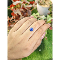 2.57 Ct. Blue Cabochon Sapphire from Ceylon (Sri Lanka) Life Style