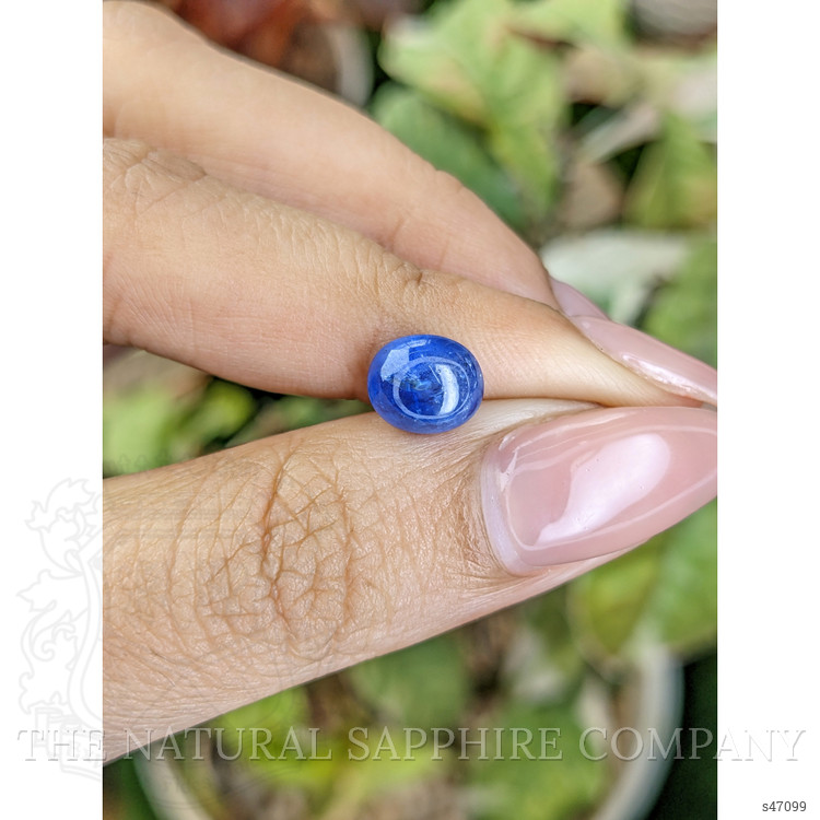 2.57 Ct. Blue Cabochon Sapphire from Ceylon (Sri Lanka)