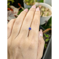 0.54 Ct. Purplish Blue Sapphire from Ceylon (Sri Lanka) Life Style