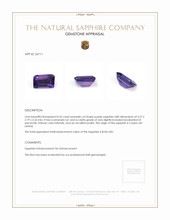 0.26 Ct. Purple Sapphire from Ceylon (Sri Lanka) Appraisal