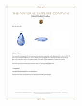 0.34 Ct. Blue Sapphire from Ceylon (Sri Lanka) Appraisal