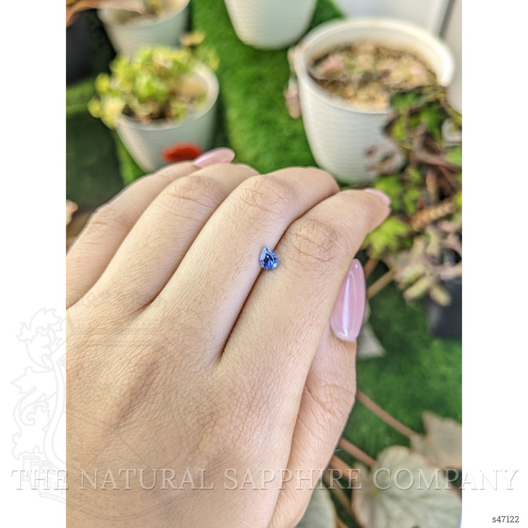 0.42 Ct. Blue Sapphire from Ceylon (Sri Lanka)