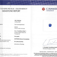 6.12 Ct. Blue Sapphire from Ceylon (Sri Lanka) Scan Report