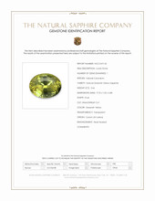 3.66 Ct. Greenish Yellow Sapphire from Ceylon (Sri Lanka) Scan Report