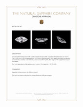 3.90 Ct. White Sapphire from Ceylon (Sri Lanka) Appraisal