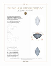 3.90 Ct. White Sapphire from Ceylon (Sri Lanka) 3 D Scan Report