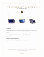 2.56 Ct. Blue Sapphire from Ceylon (Sri Lanka) Appraisal