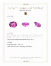 1.06 Ct. Pinkish Purple Sapphire from Ceylon (Sri Lanka) Appraisal