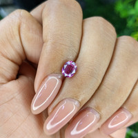 1.06 Ct. Pinkish Purple Sapphire from Ceylon (Sri Lanka) Life Style