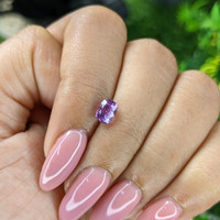 1.13 Ct. Pinkish Purple Sapphire from Ceylon (Sri Lanka) Life Style
