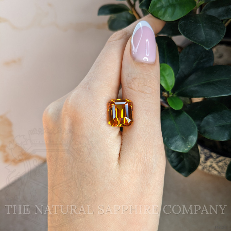16.55 Ct. Orange Sapphire from Ceylon (Sri Lanka)
