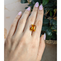 16.55 Ct. Orange Sapphire from Ceylon (Sri Lanka) Life Style
