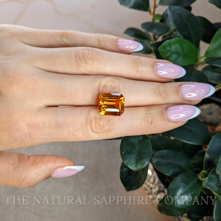 16.55 Ct. Orange Sapphire from Ceylon (Sri Lanka)