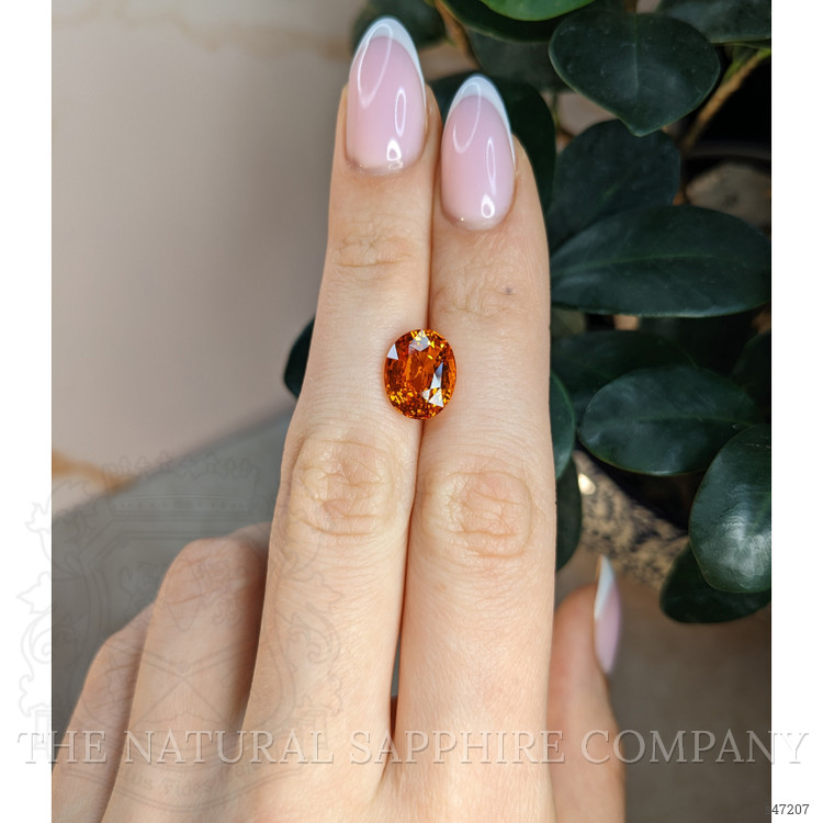 5.58 Ct. Orange Sapphire from Ceylon (Sri Lanka)