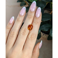 5.58 Ct. Orange Sapphire from Ceylon (Sri Lanka) Life Style