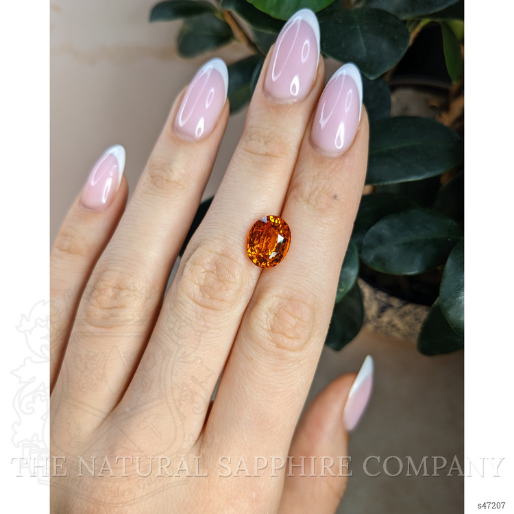 5.58 Ct. Orange Sapphire from Ceylon (Sri Lanka)