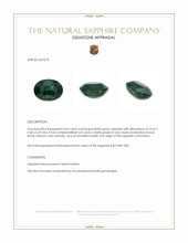 4.02 Ct. Bluish Green Sapphire from Montana Appraisal