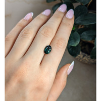 4.02 Ct. Bluish Green Sapphire from Montana Life Style