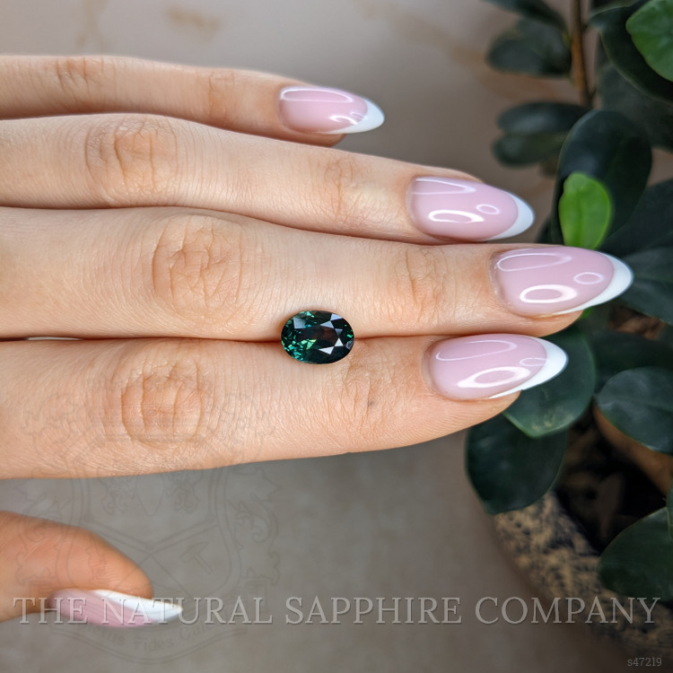4.02 Ct. Bluish Green Sapphire from Montana