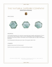 2.56 Ct. Bluish Green Sapphire from Montana Appraisal