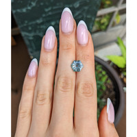 2.56 Ct. Bluish Green Sapphire from Montana Life Style