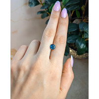 2.39 Ct. Greenish Blue Sapphire from Montana Life Style