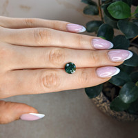 3.65 Ct. Bluish Green Sapphire from Montana Life Style