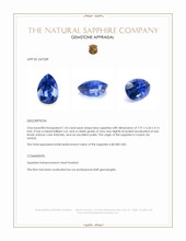 1.43 Ct. Blue Sapphire from Ceylon (Sri Lanka) Appraisal