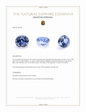 1.09 Ct. Blue Sapphire from Ceylon (Sri Lanka) Appraisal