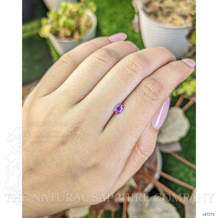 0.45 Ct. Pinkish Purple Sapphire from Ceylon (Sri Lanka)