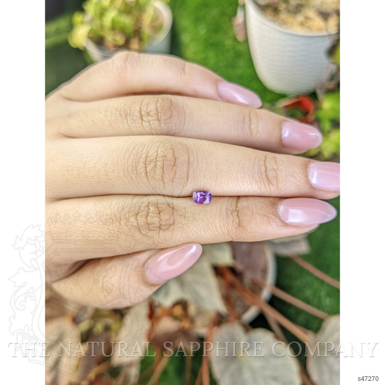 0.45 Ct. Pinkish Purple Sapphire from Ceylon (Sri Lanka)