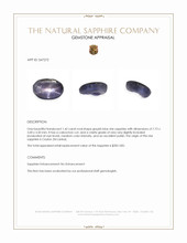1.42 Ct. Greyish Blue Star Sapphire from Ceylon (Sri Lanka) Appraisal