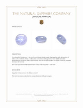 1.26 Ct. Bluish Purple Star Sapphire from Ceylon (Sri Lanka) Appraisal